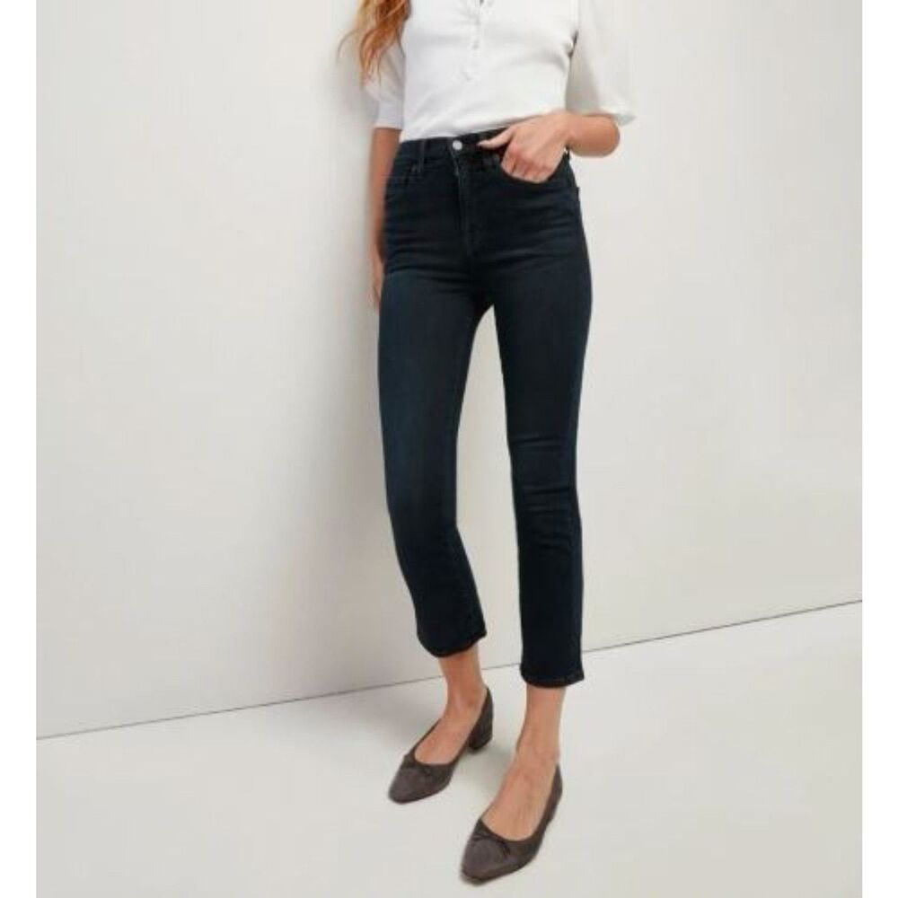 Veronica Beard Carly Kick Flare High Rise Secret Pocket Jeans Ink Sz 25 NWT 258